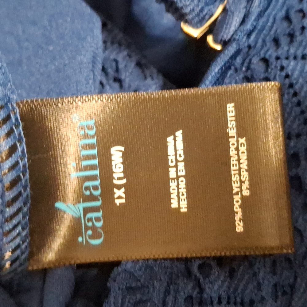 Swimwear/ Navy Blue Tankini Top- W Sz 16W - Picture 8 of 8